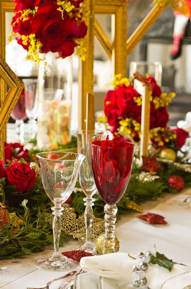 decoração de festa vermelho