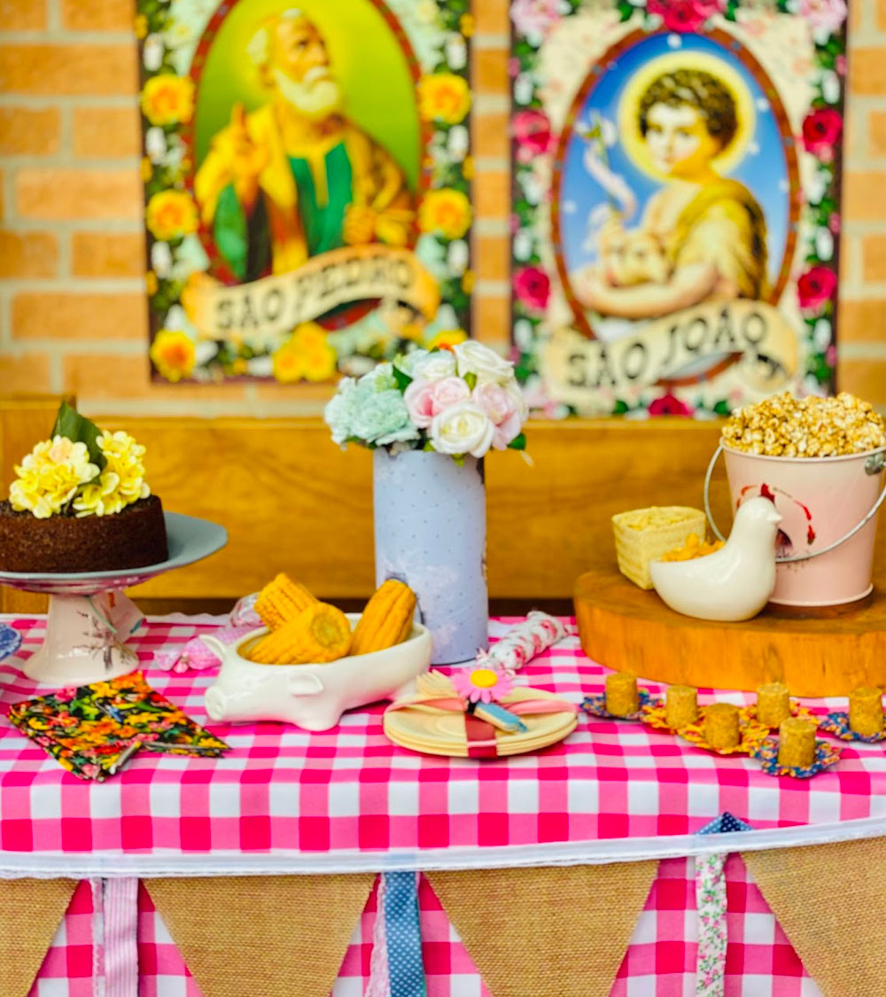 mesa de doces vintage