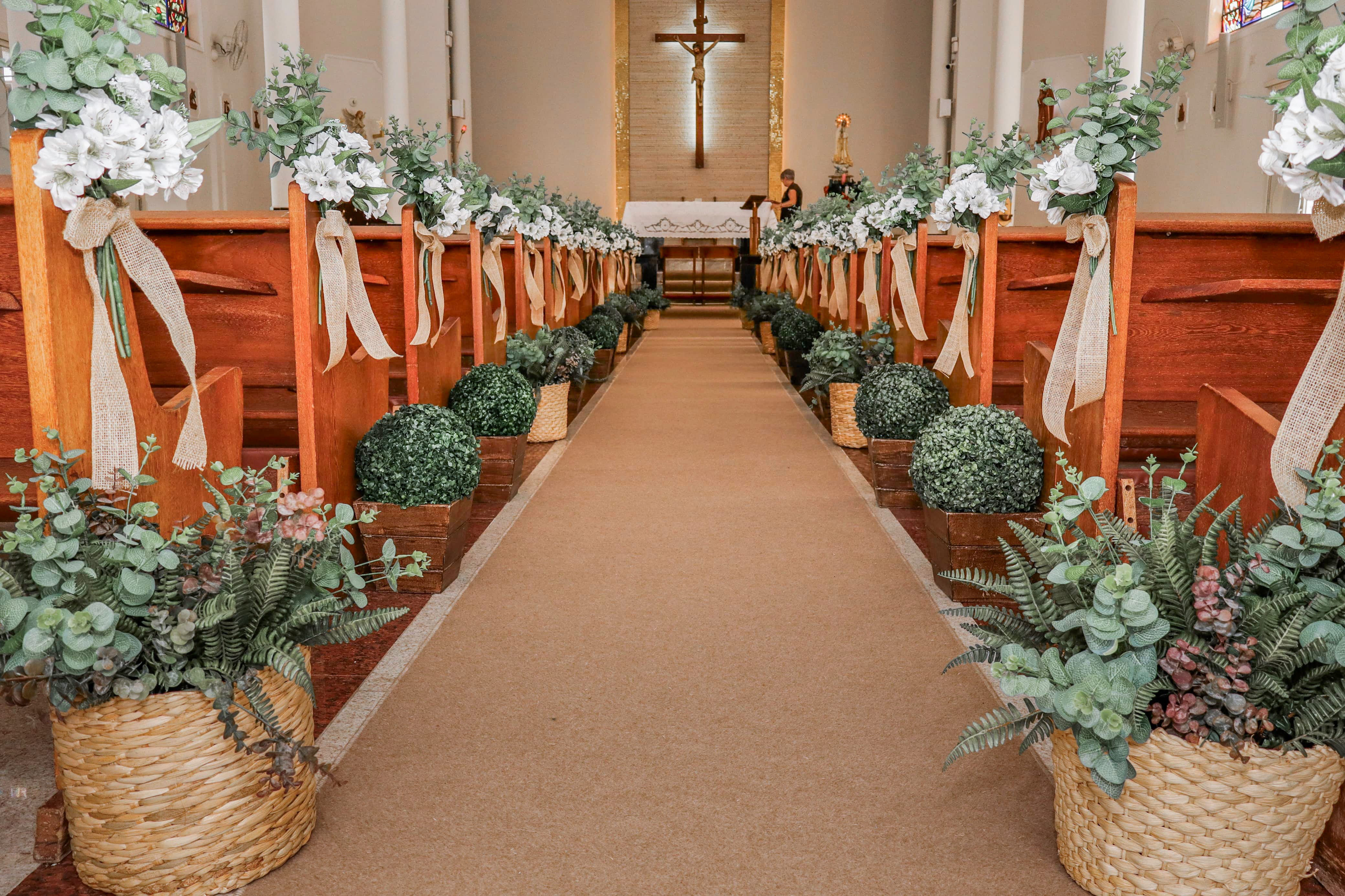 decoração de igreja para casamento civil