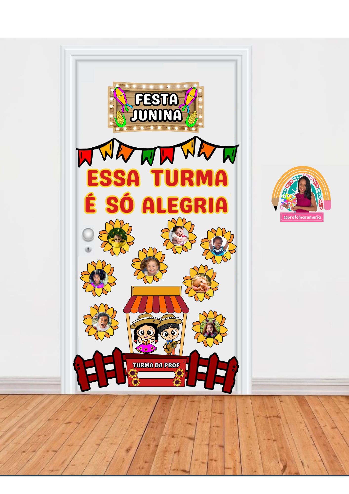 decoração junina para porta de casa