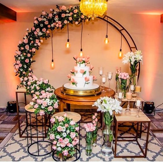 ideias de decoração geométrica para casamento civil
