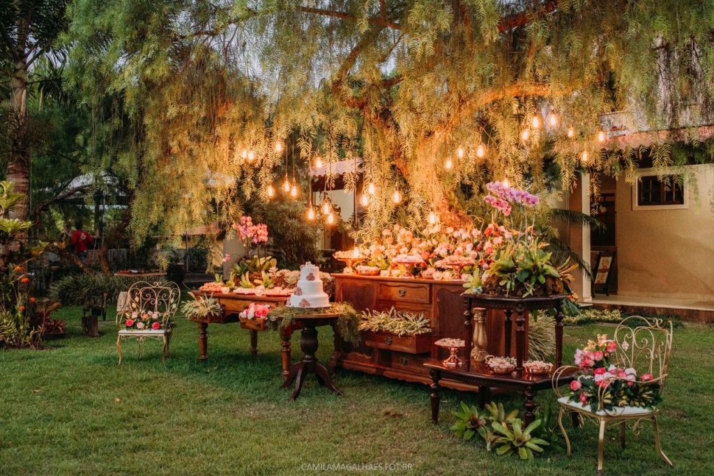 como usar hexágonos na decoração de casamento