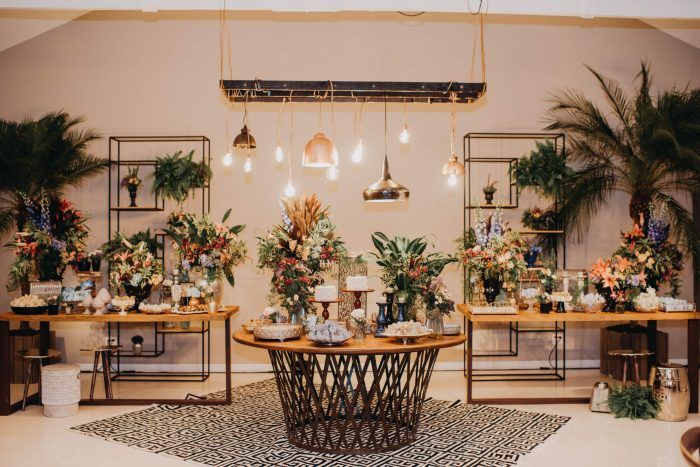 como usar hexágonos na decoração de casamento