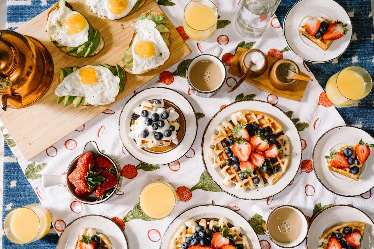 mesa de café da manhã especial