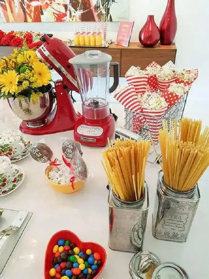 ideias de decoração barata para chá de cozinha