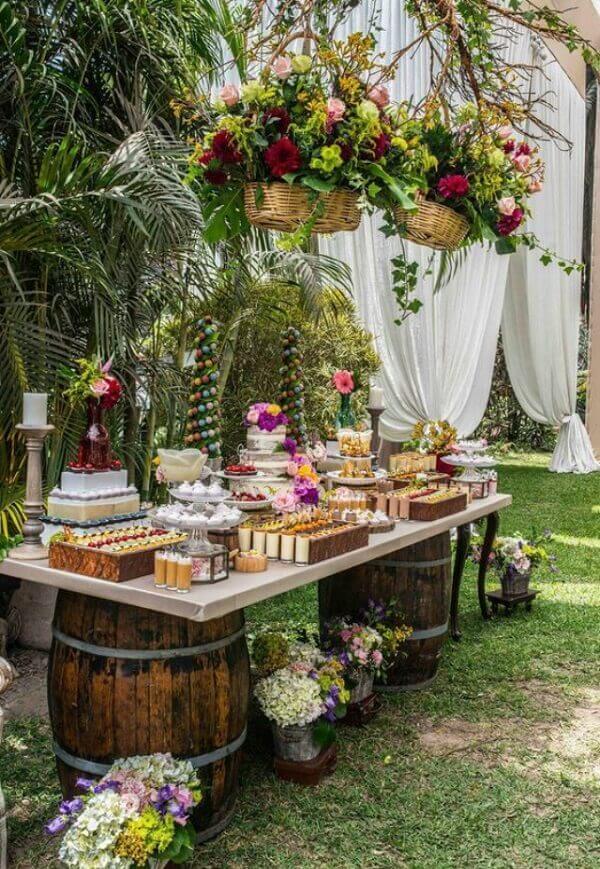 decoração para noivado