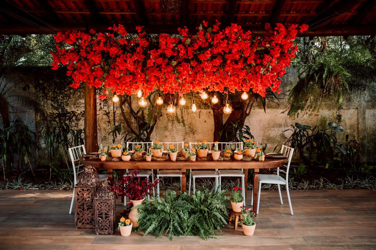 arranjos de teto com flores