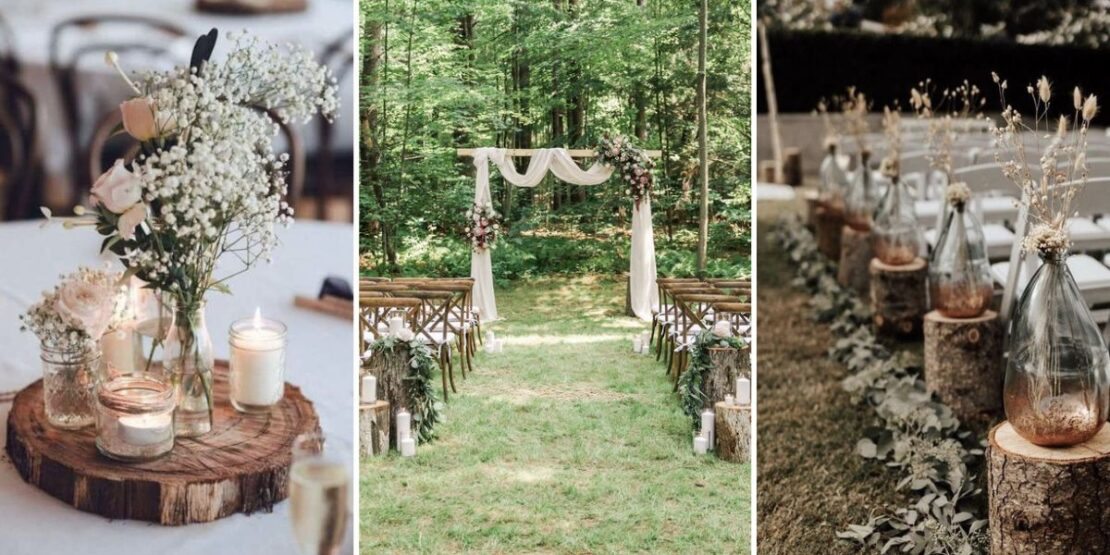 decorações rústicas para casamento