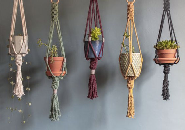 ideias de decoração com macramê para iniciantes