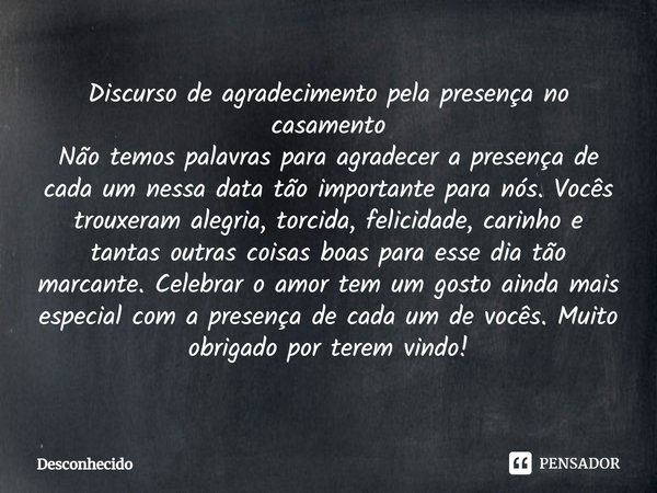 discursos de agradecimento