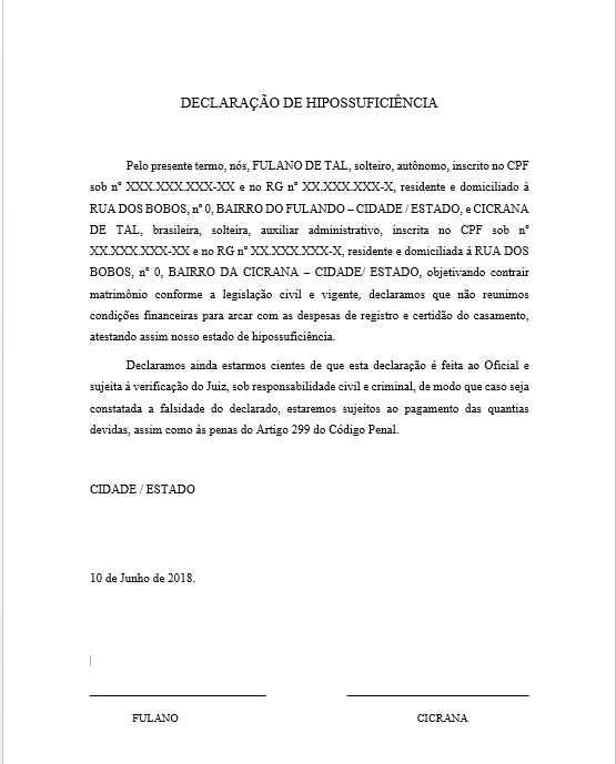 lista completa documentos casamento civil
