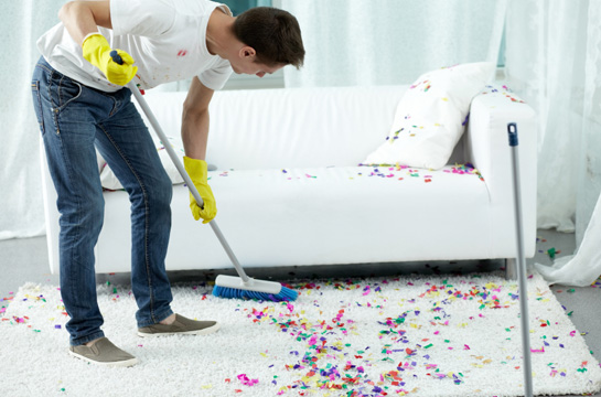 empresa de limpeza pos-festa