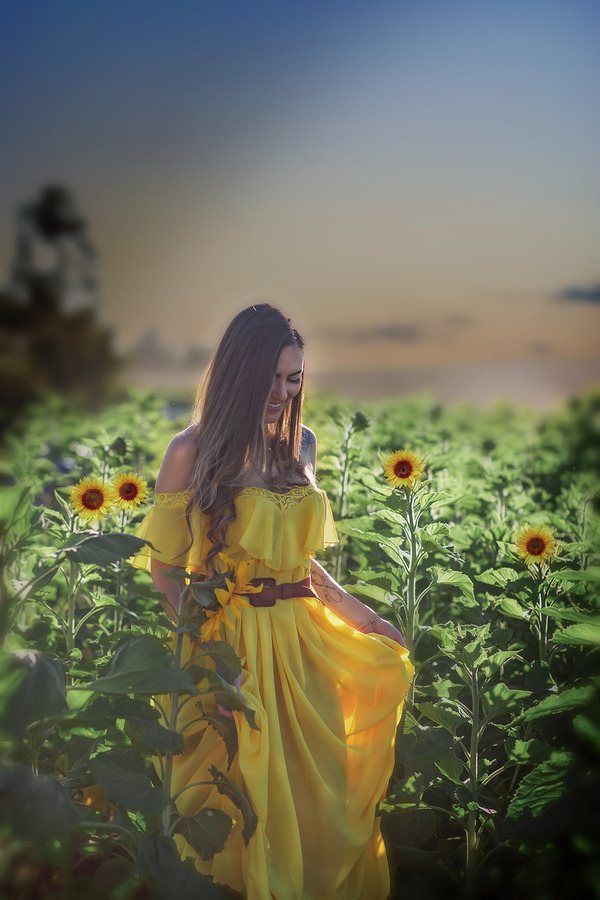 ensaio fotografico no campo