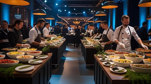 equipe de buffet e gastronomia