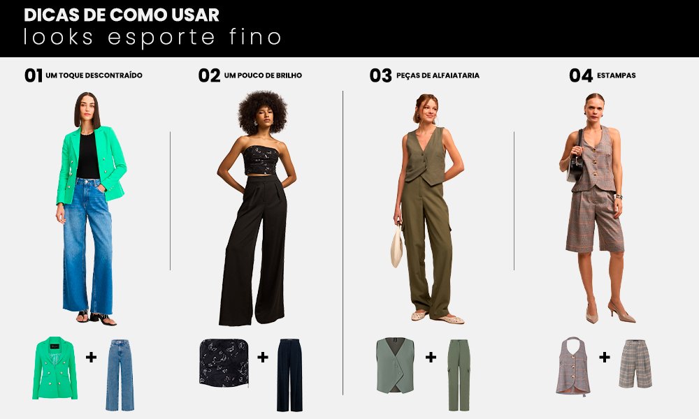 looks esporte fino feminino para casamento