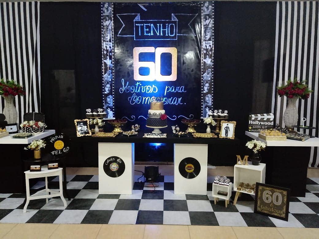 decoração de 60 anos para homens