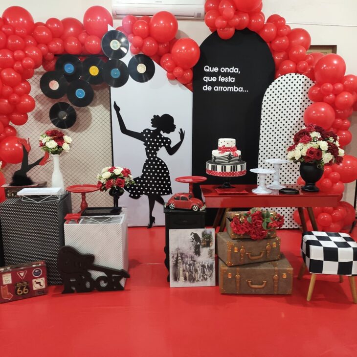 decoração 60 anos tema anos 60