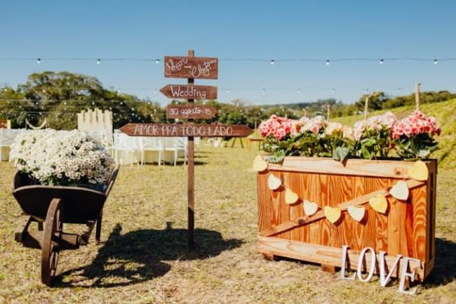 festa de casamento com tema country