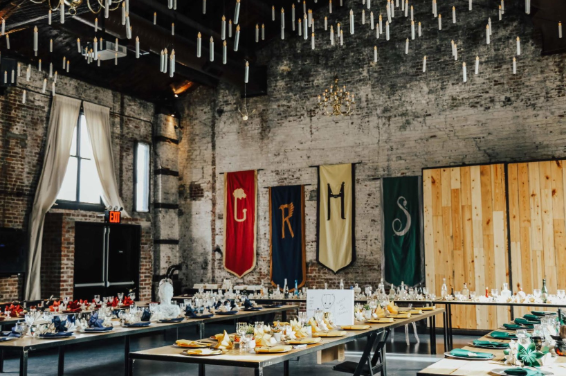 festa de casamento com tema de Harry Potter