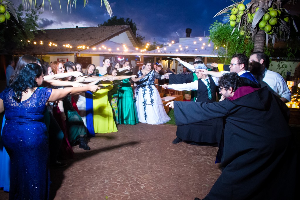 festa de casamento com tema de Harry Potter