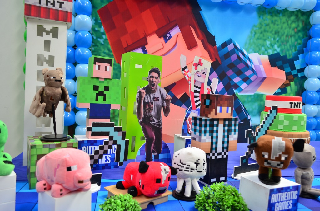 decoração festa infantil authentic games