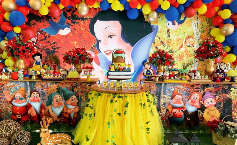 quanto custa uma festa infantil tema Branca de Neve
