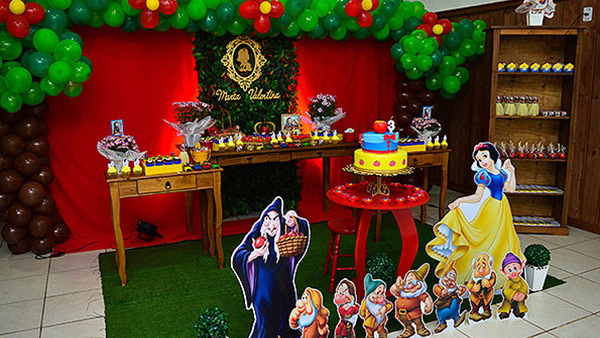 quanto custa uma festa infantil tema Branca de Neve