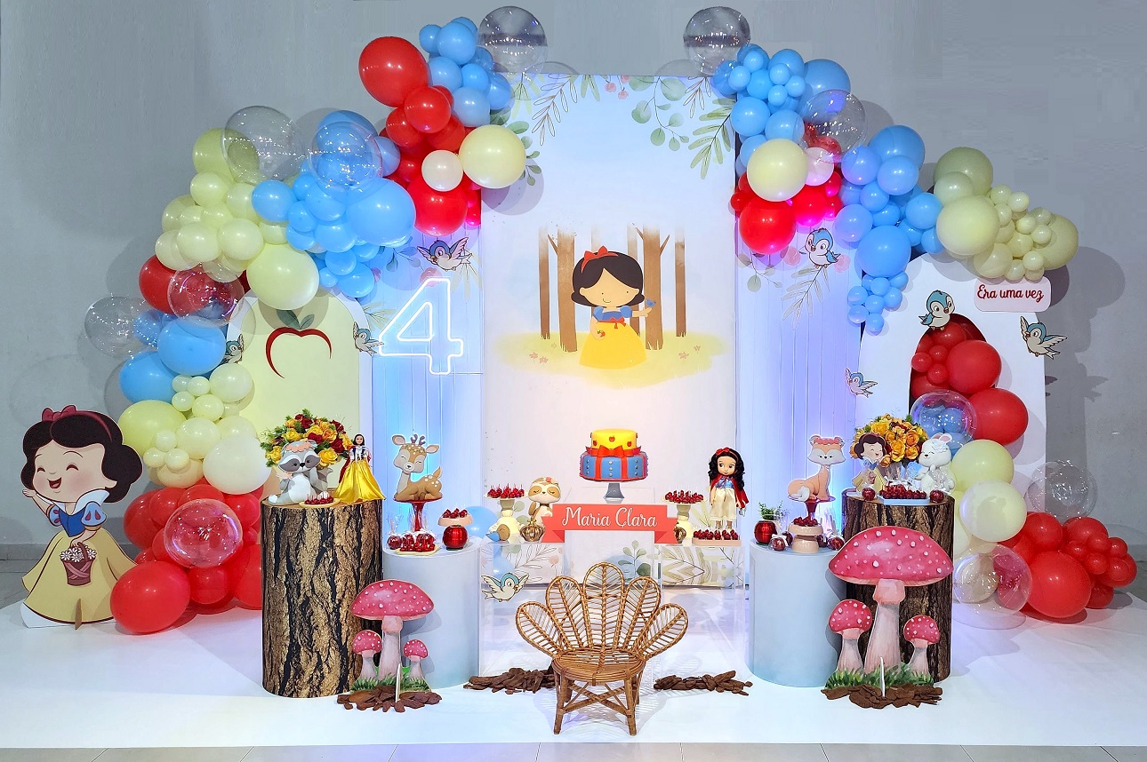 festa Branca de Neve vs festa Cinderela qual escolher