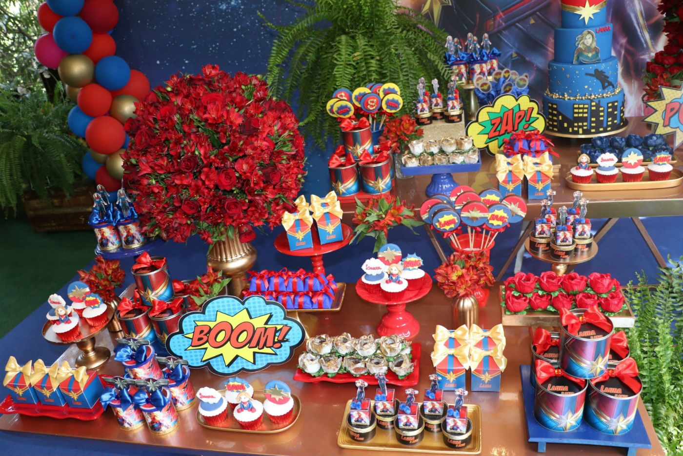 ideias festa capitã marvel