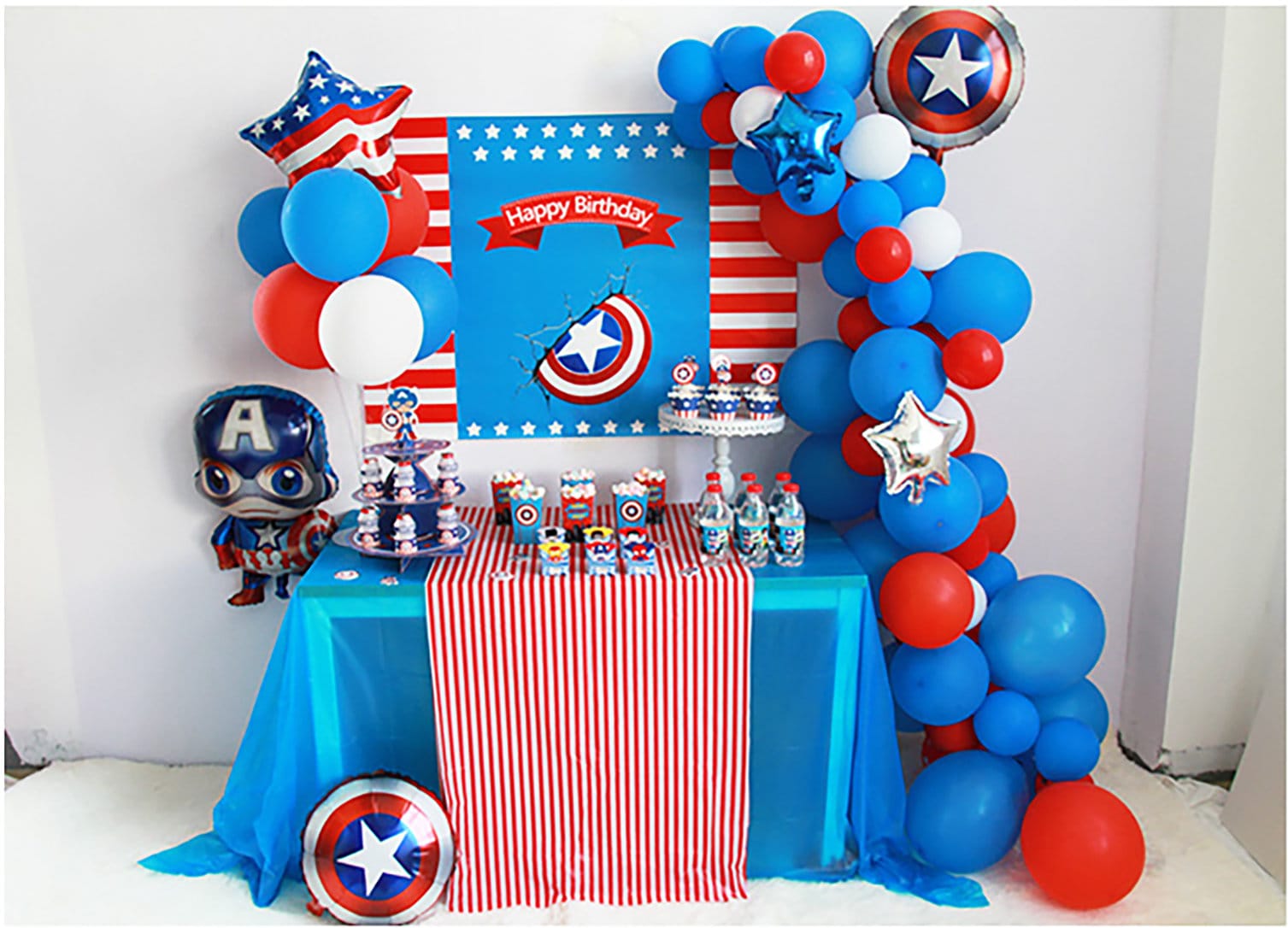 ideias criativas festa infantil capitão américa