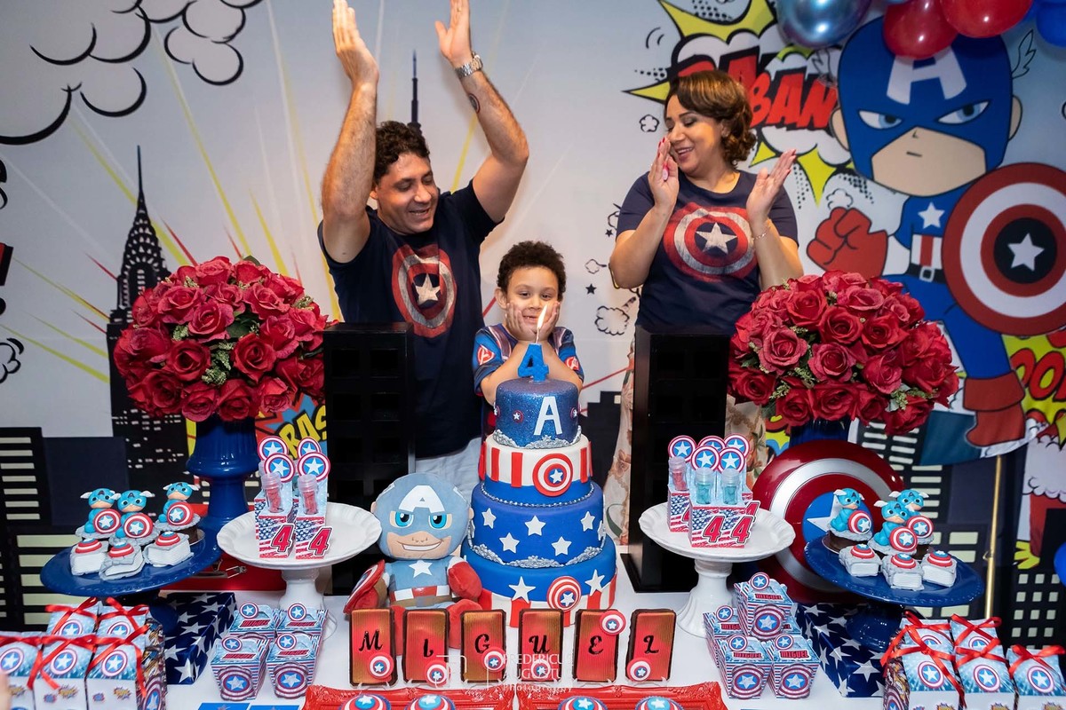 como fazer painel de festa capitão américa em casa