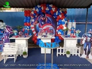 ideias criativas festa infantil capitão américa