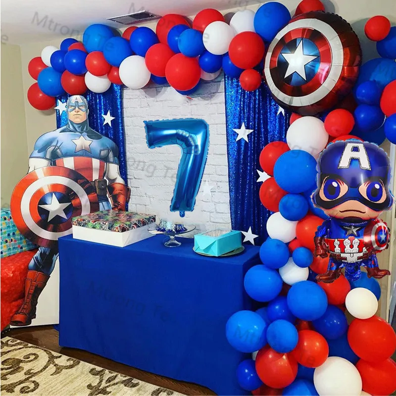 kit festa capitão américa vs decoração personalizada