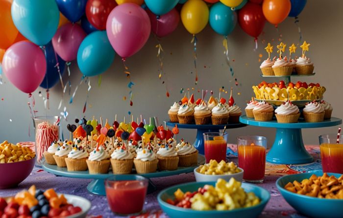 estação de bebidas criativas para crianças