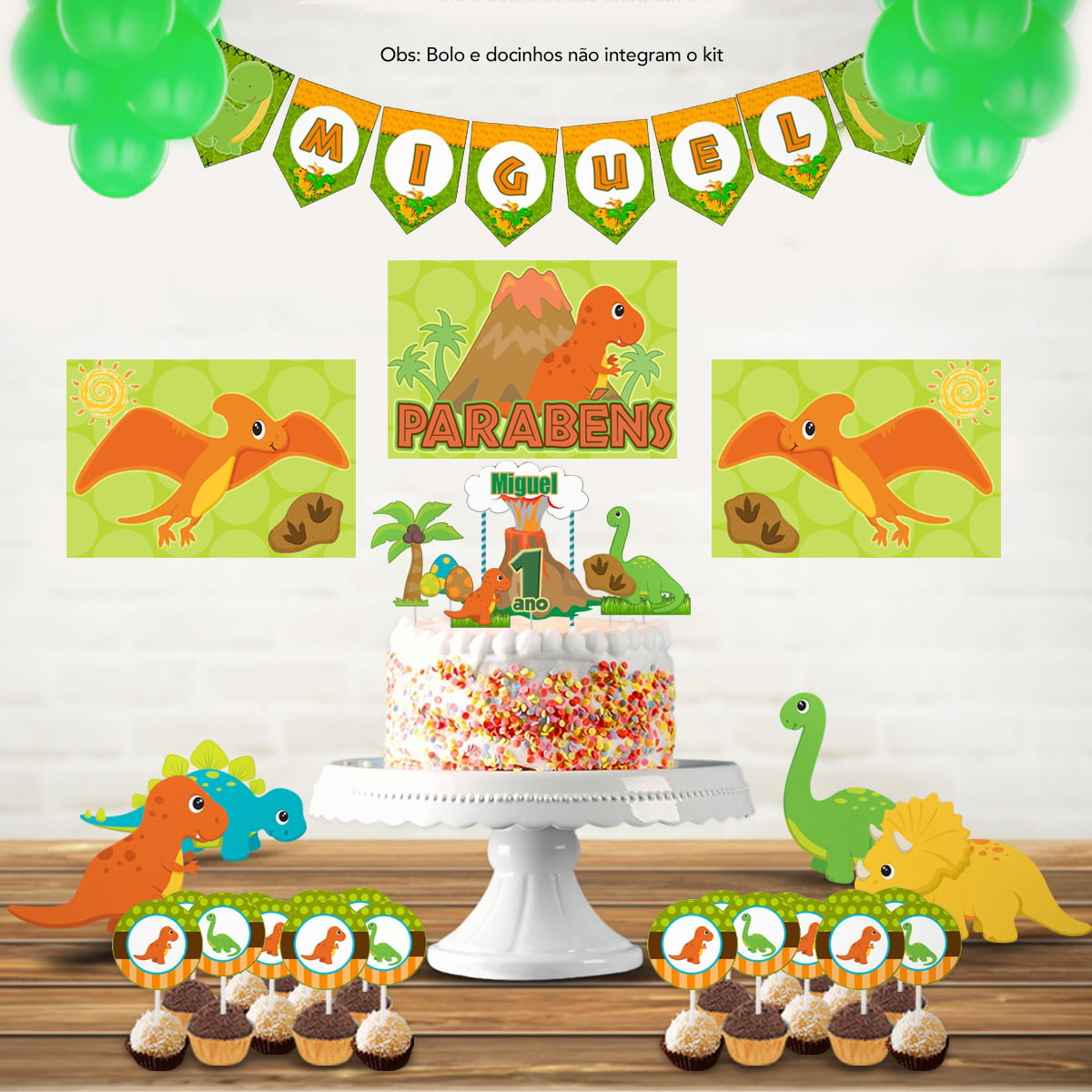 Festa dinossauro DIY
