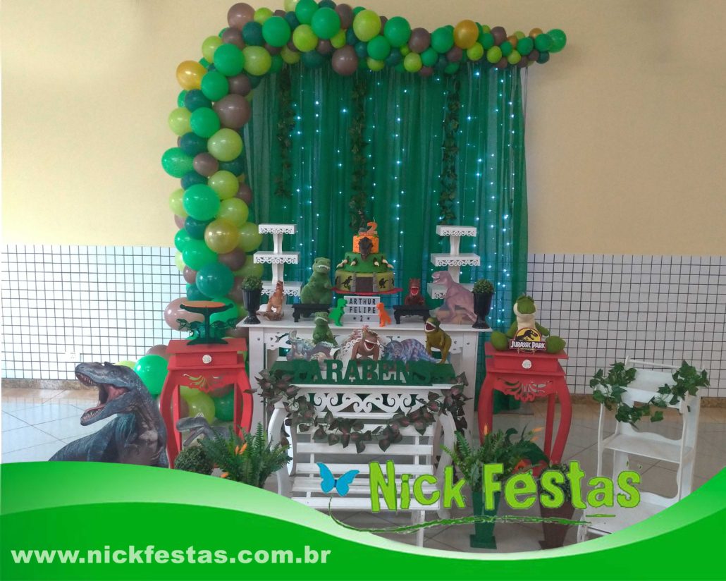 Paleta de cores festa dinossauro