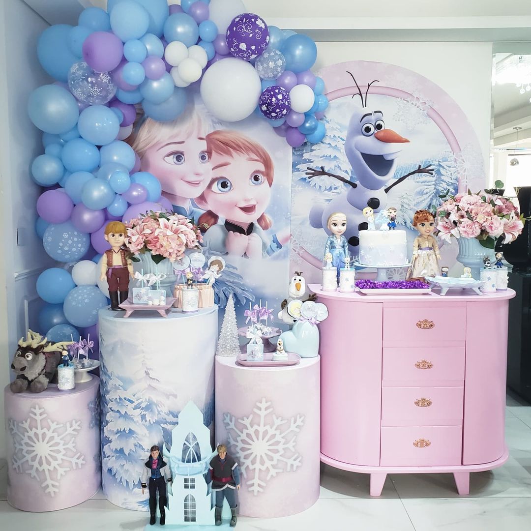 ideias criativas decoração festa infantil frozen 2