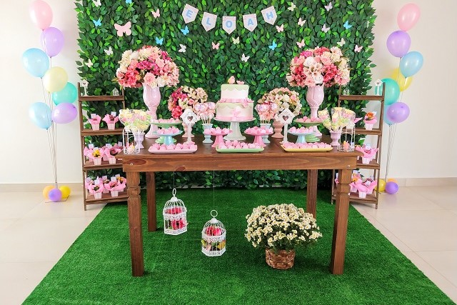 bolo decorado jardim borboletas