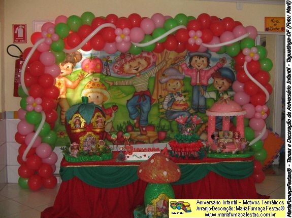 Decoração Festa Moranguinho Retrô