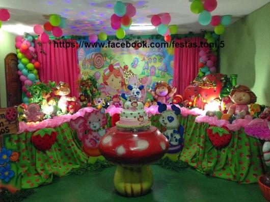 Decoração Festa Moranguinho Retrô