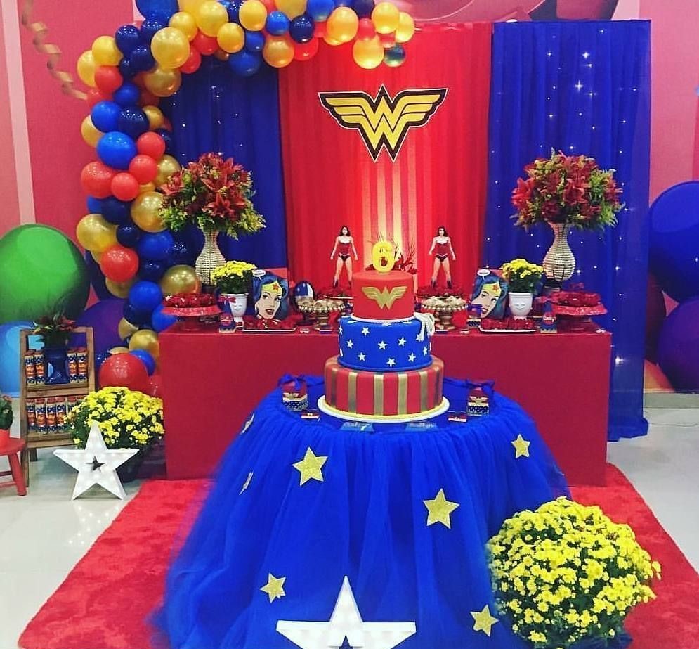 Cardápio e Doces Temáticos para a Festa da Mulher Maravilha Perfeita