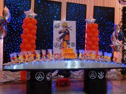 ideias criativas para decoração de festa infantil naruto