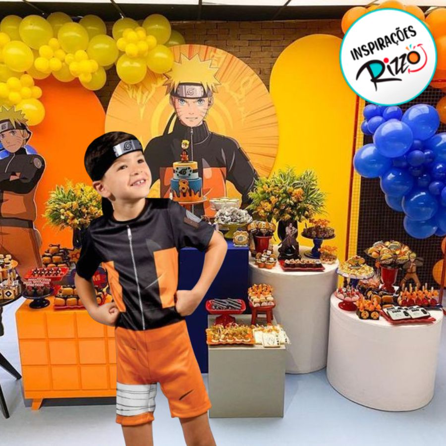 ideias criativas para decoração de festa infantil naruto