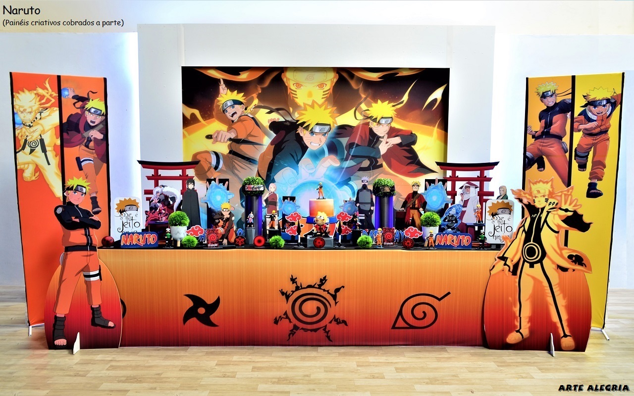 comparativo: kits de festa naruto prontos vs. decoração DIY