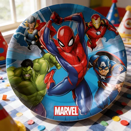 decoração mesa principal vingadores