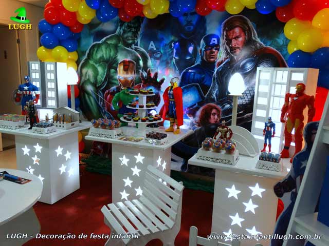 festa infantil vingadores simples