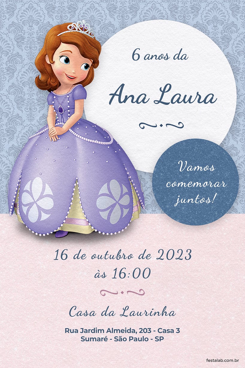 painel redondo princesa sofia