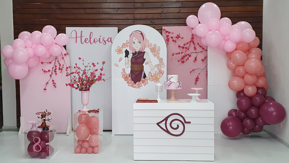 como fazer bolo decorado festa sakura