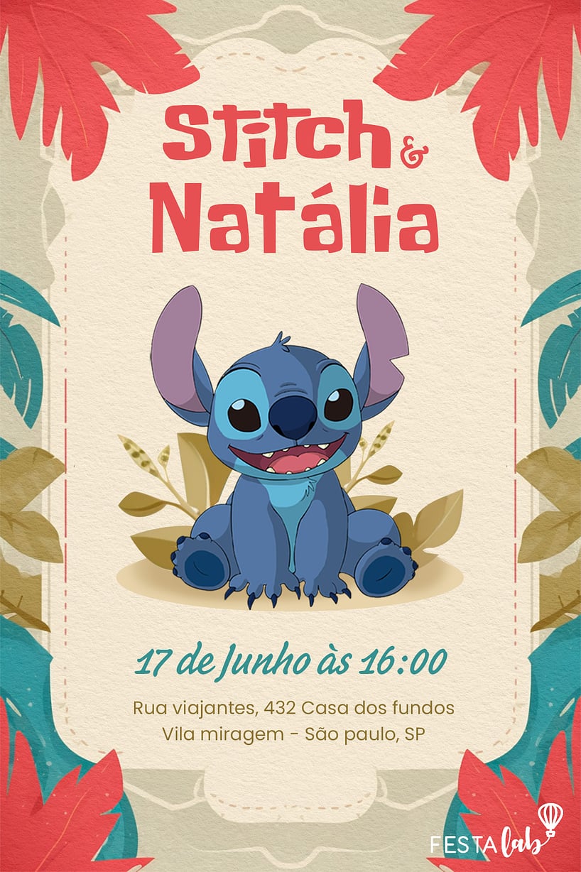 como fazer festa stitch barata