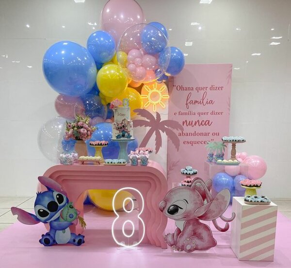 kit festa stitch pronto ou fazer em casa